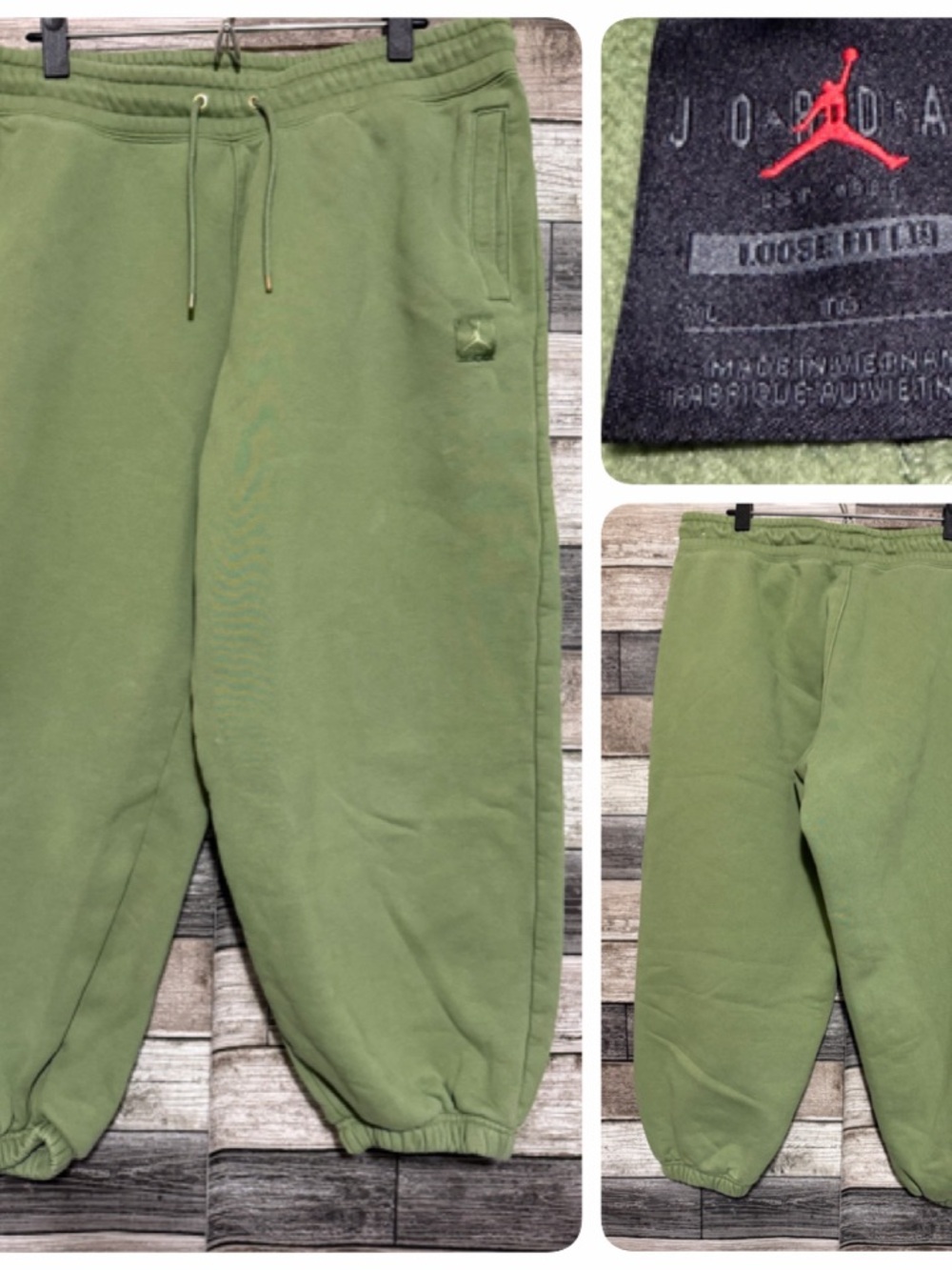 Jordan Flight Fleece Sweatpants Joggers Women’s XL Black Loose Fit (Inseam 25)